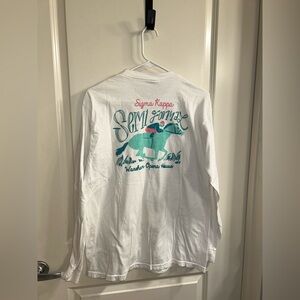 Comfort Colors White semi formal Long Sleeve Tee sigma kappa sorority